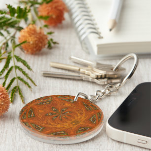 Abstract Art Labyrinth Key Ring