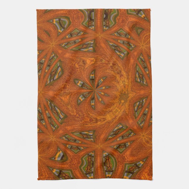 Abstract Art Labyrinth Tea Towel (Vertical)