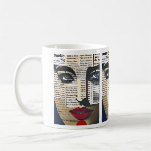 Abstract Art Lady's Face Digital Art Coffee Mug