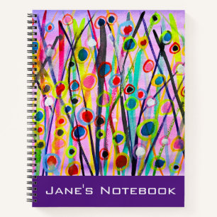 abstract art landscape colourful watercolor notebook