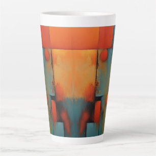 Abstract art latte mug