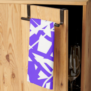 Abstract Art Lavender Blue Purple White Minimalism Tea Towel