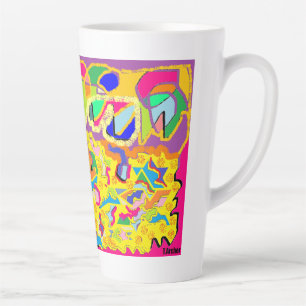 Abstract Art like Josephs Multi coloured coat ! Latte Mug