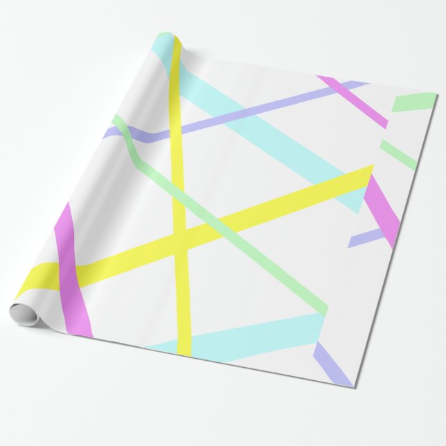 Abstract Art Lines Wrapping Paper (Unrolled)