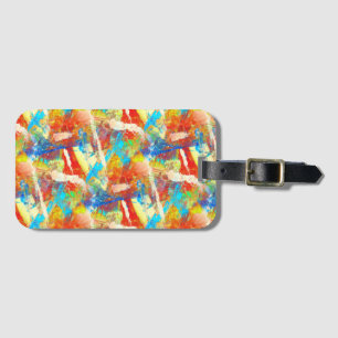 abstract art luggage tag
