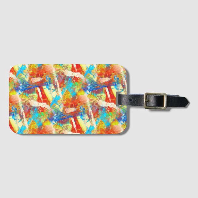 abstract art luggage tag (Front Horizontal)
