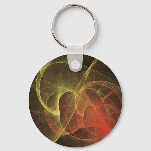 Abstract Art Magic Flame Key Ring (Front)