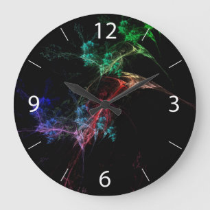 Abstract Art Magic Lights Large Clock