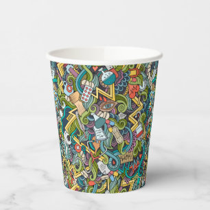 Abstract Art Medical Icon Pattern Paper Cups