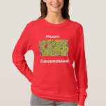 abstract art Merry Chrismukkah -hanukkah and Chris T-Shirt<br><div class="desc">the family of Christmas and Hanukkah , thus Chrismukkah with absttact art</div>