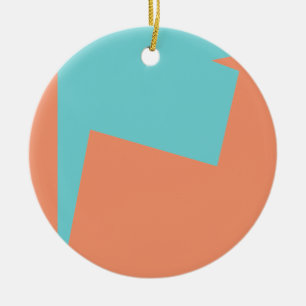 Abstract Art Minimalism Blue White Ceramic Tree Decoration