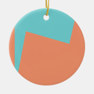 Abstract Art Minimalism Blue White Ceramic Tree Decoration