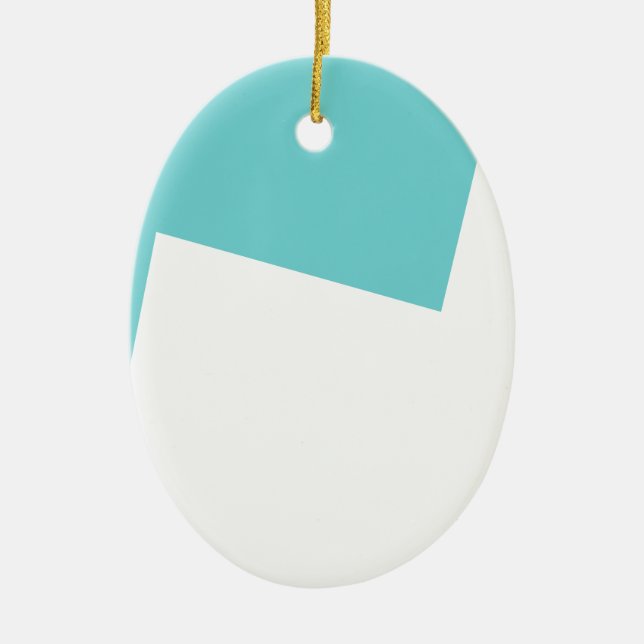 Abstract Art Minimalism Blue White Ceramic Tree Decoration (Front)