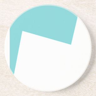 Abstract Art Minimalism Blue White Coaster