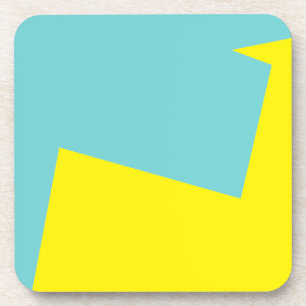 Abstract Art Minimalism Blue White Coaster