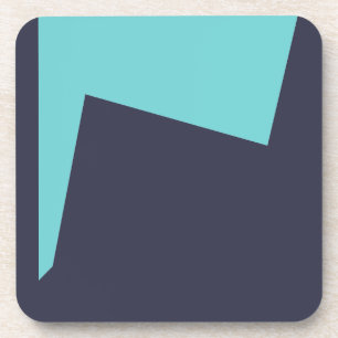 Abstract Art Minimalism Blue White Coaster