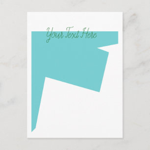 Abstract Art Minimalism Blue White Postcard