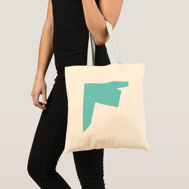 Abstract Art Minimalism Blue White Tote Bag (Front (Product))