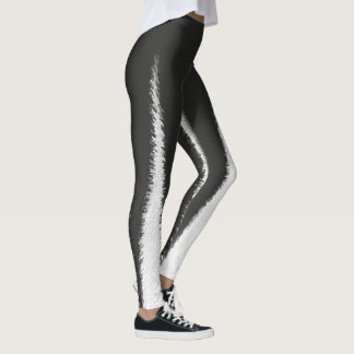 Abstract Art Minimalism Grey White Lines Leggings