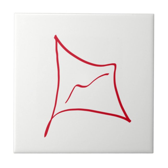 Abstract Art Minimalism Minimalistic Tile (Front)