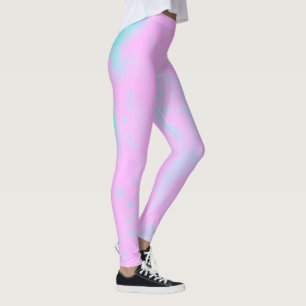 Abstract Art Minimalism Pastel Pink Leggings