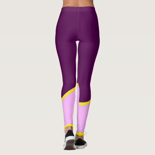 Abstract Art Minimalism Pastel Pink Leggings (Back)