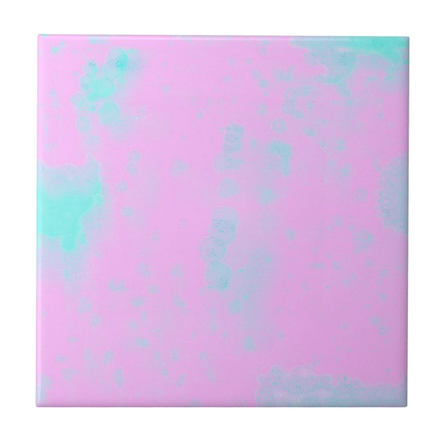 Abstract Art Minimalism Pastel Pink  Tile (Front)