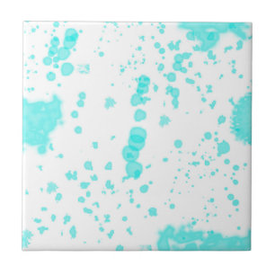 Abstract Art Minimalism Pastel Turquoise Tile
