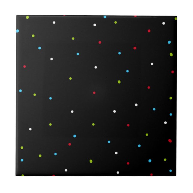 Abstract Art Minimalism Small Dots Tile (Front)