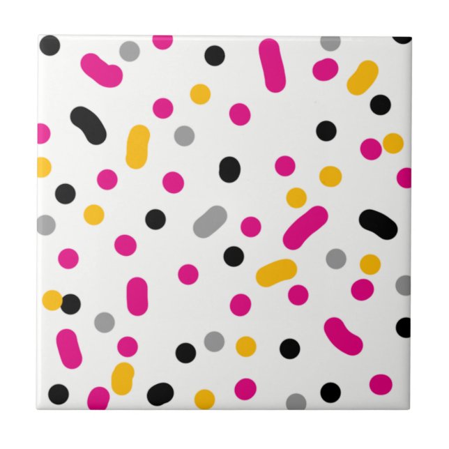 Abstract Art Minimalism Small Dots Tile (Front)