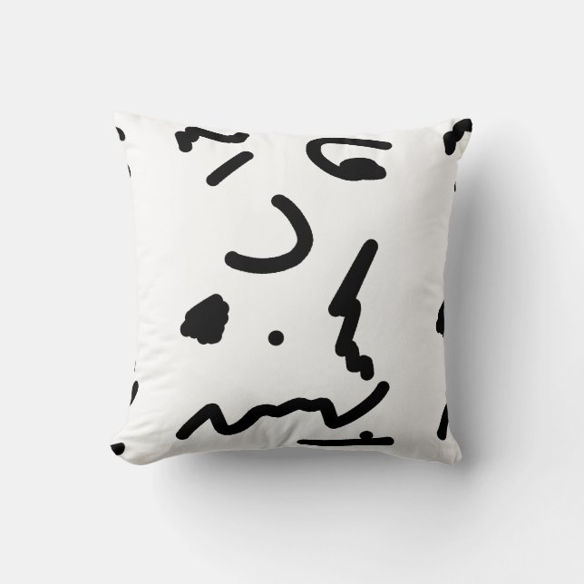 Abstract Art Minimalism Throw Pillow Cushion (Front)