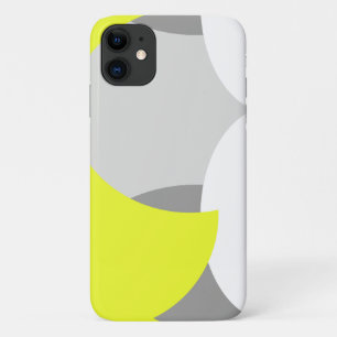 Abstract Art Minimalism Yellow Grey iPhone 11 Case