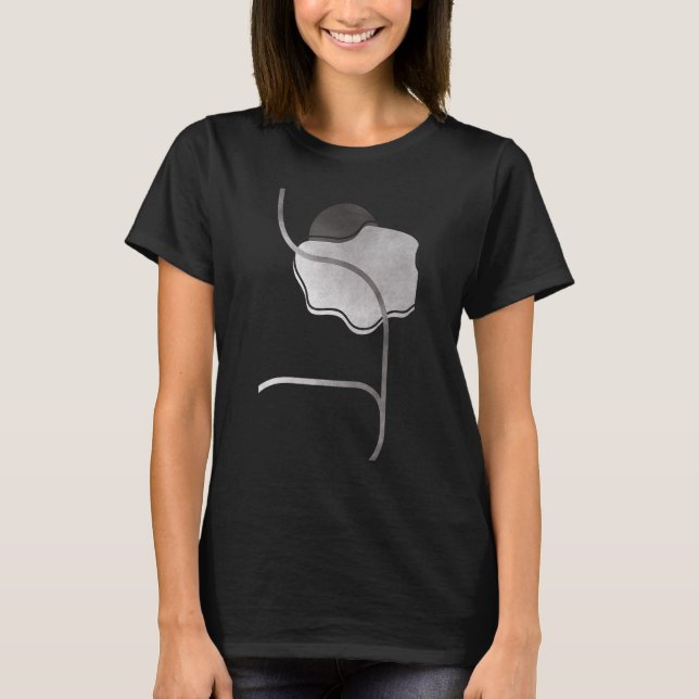Abstract Art Minimalist Black And White Shapes Min T-Shirt (Front)