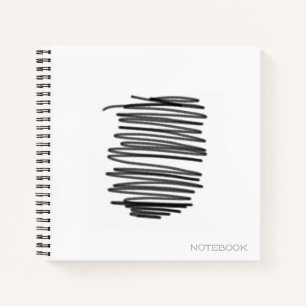 Abstract Art Minimalistic Grey White Notebook