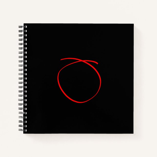 Abstract Art Minimalistic Red Black Notebook (Front)