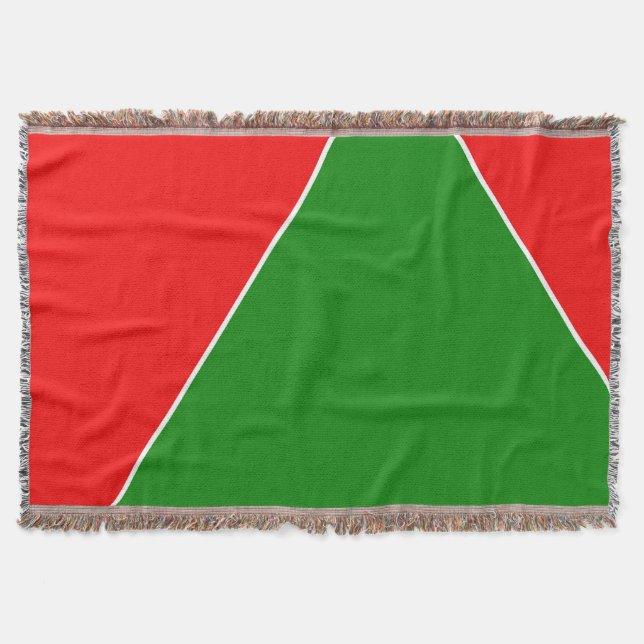 Abstract Art Minimalistic Red Green Blanket (Front)