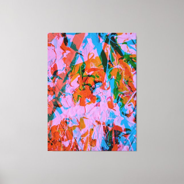 Abstract art mixed media  canvas print (Front)