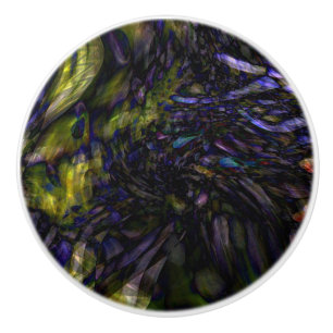 Abstract Art Modern Colour Splash Artistic Colourf Ceramic Knob