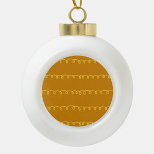 Abstract Art: Modern Wrapping Design Ceramic Ball Christmas Ornament