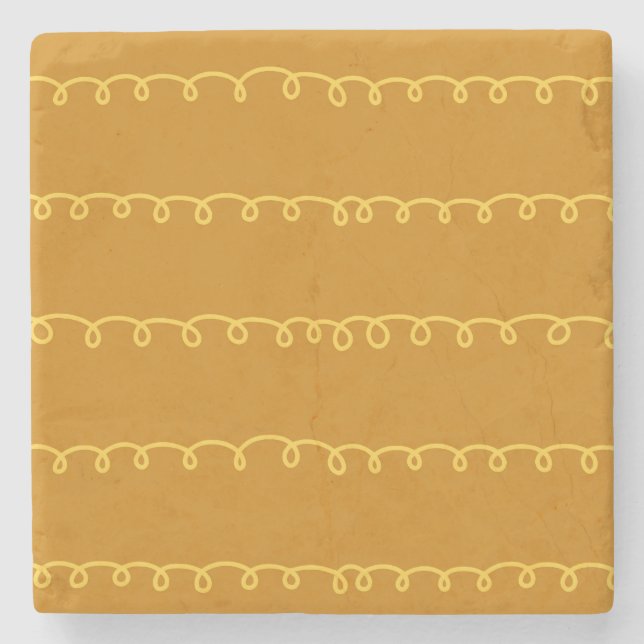 Abstract Art: Modern Wrapping Design Stone Coaster (Front)