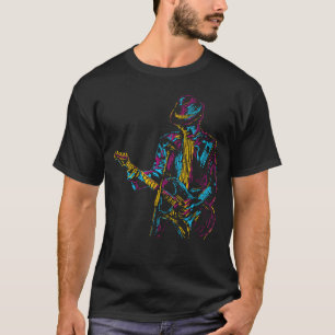 Abstract Art Musician Music Band bass Player Small T-Shirt