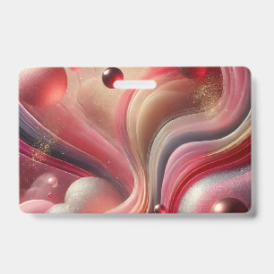 Abstract Art Name Badge ID Badge