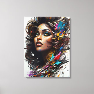 Abstract art of a Beautiful Woman Canvas Print