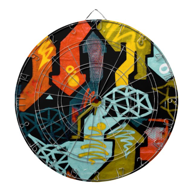 Abstract Art of Arrows Dartboard (Front)