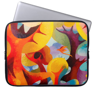 Abstract art oil and acrylic colour on canvas, Bru Laptop Sleeve