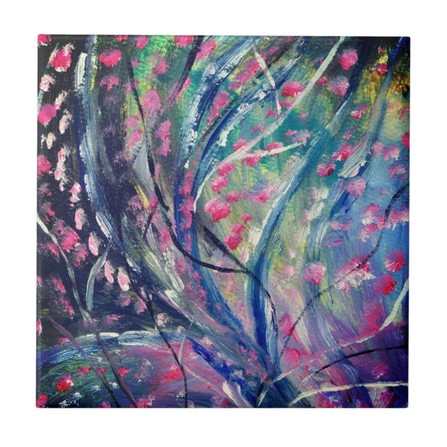 Abstract Art Oil Paint Tile (Front)