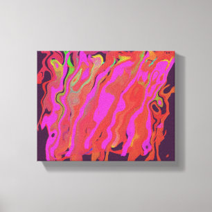 Abstract art on canvas in purple, digital art. print