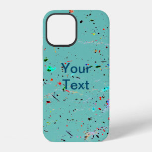Abstract Art Paint Splashes, Custom Colour iPhone 12 Case