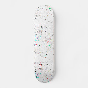 Abstract Art Paint Splashes Spotty Skateboard