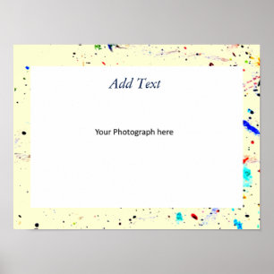 Abstract Art Paint Splashes Spotty Template Poster